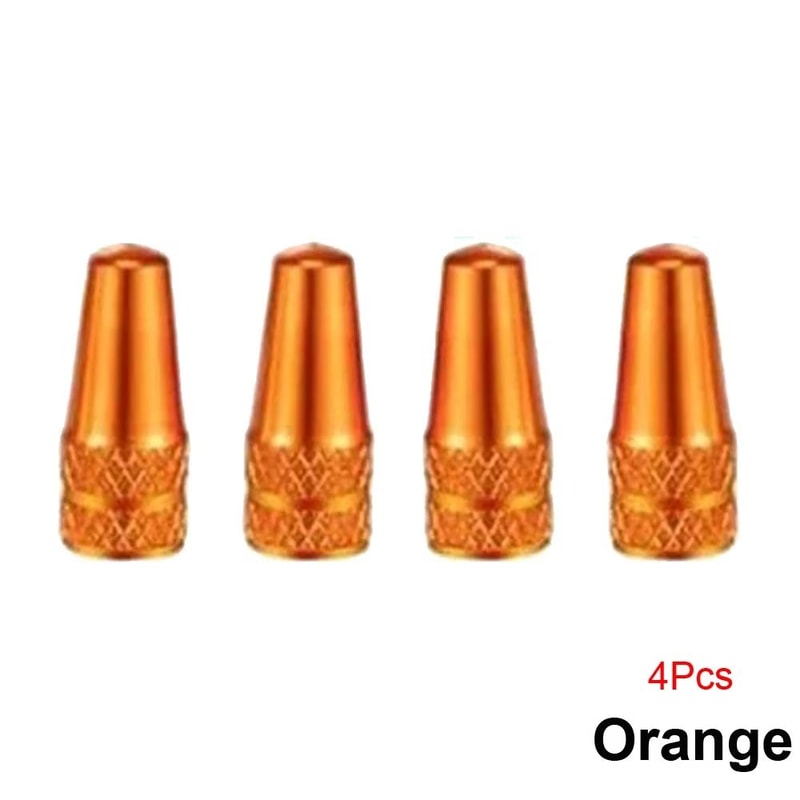 Set Of 4 Aluminum Alloy Bicycle Presta Valve Caps For Road MTB Track Racing Wheels 14