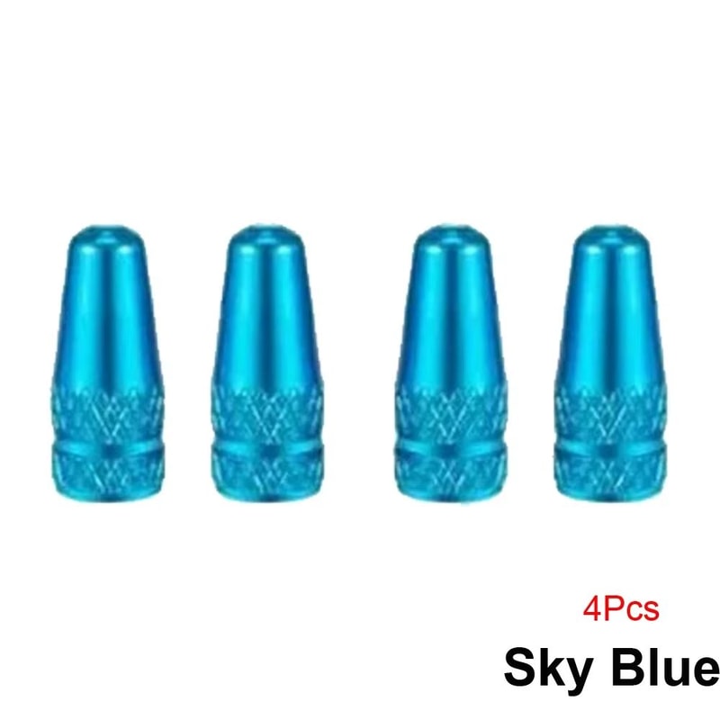 Set Of 4 Aluminum Alloy Bicycle Presta Valve Caps For Road MTB Track Racing Wheels 15