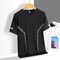 Mens Ice Silk QuickDry Reflective Running TShirt Breathable Fitness Top Up To 5XL 15