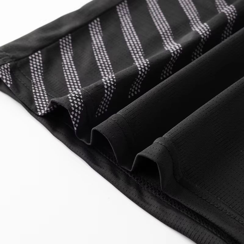 Mens Ice Silk QuickDry Reflective Running TShirt Breathable Fitness Top Up To 5XL 2