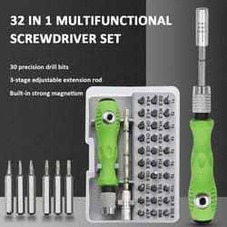 32-in-1 multifunctional magnetic screwdriver set with 30 bits for phone watch pc repair