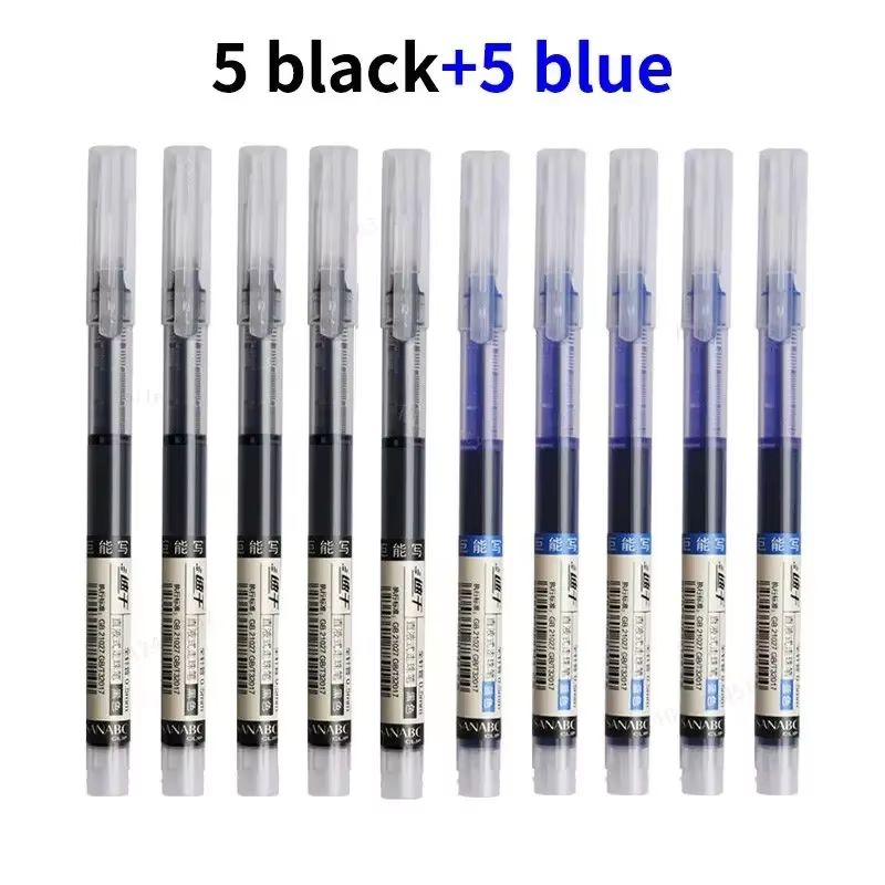 10Pc HighQuality Needle Tip Gel Pens Set Liquid Ballpoint For School Office Writing 11
