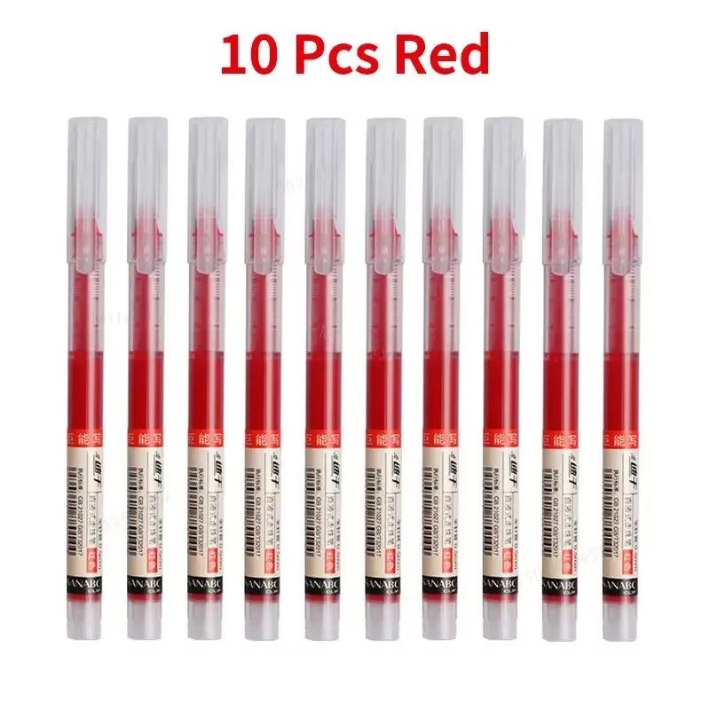 10Pc HighQuality Needle Tip Gel Pens Set Liquid Ballpoint For School Office Writing 6