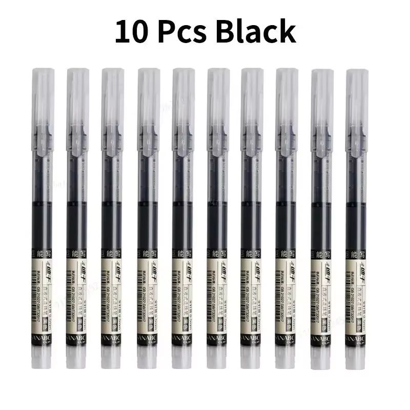 10Pc HighQuality Needle Tip Gel Pens Set Liquid Ballpoint For School Office Writing 7