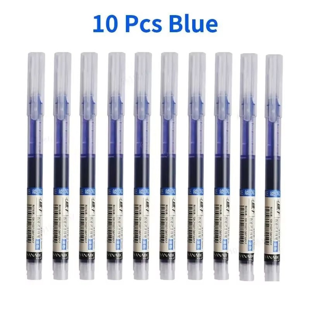 10Pc HighQuality Needle Tip Gel Pens Set Liquid Ballpoint For School Office Writing 8