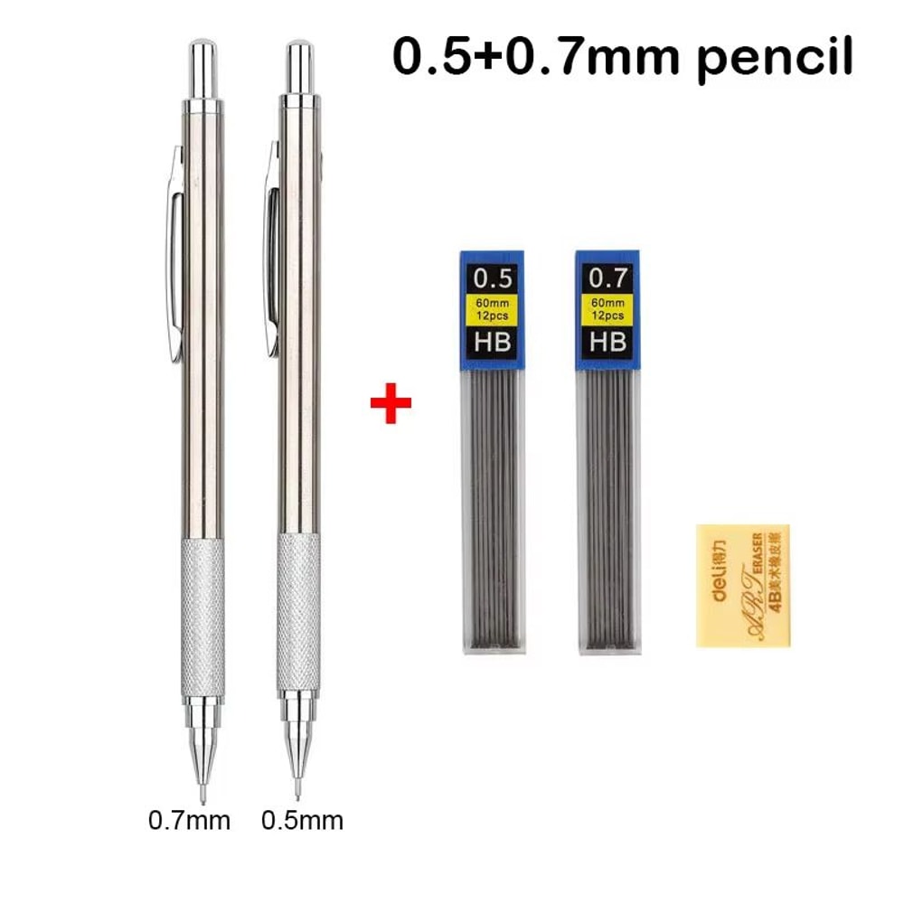 Professional Full Metal Mechanical Pencil Set For Drawing Drafting And Writing 13