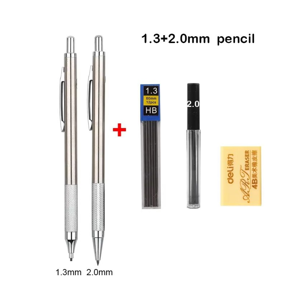 Professional Full Metal Mechanical Pencil Set For Drawing Drafting And Writing 16