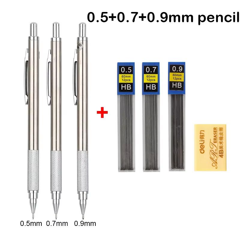 Professional Full Metal Mechanical Pencil Set For Drawing Drafting And Writing 17