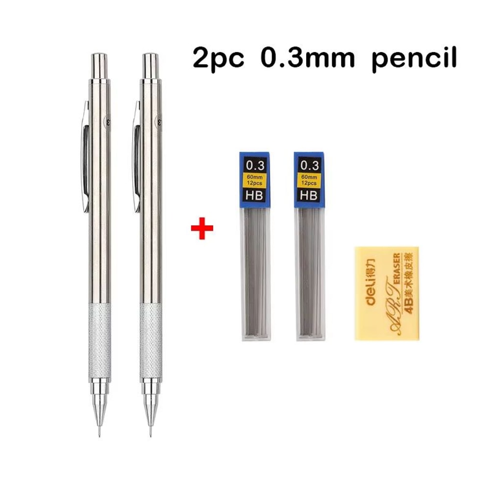 Professional Full Metal Mechanical Pencil Set For Drawing Drafting And Writing 19