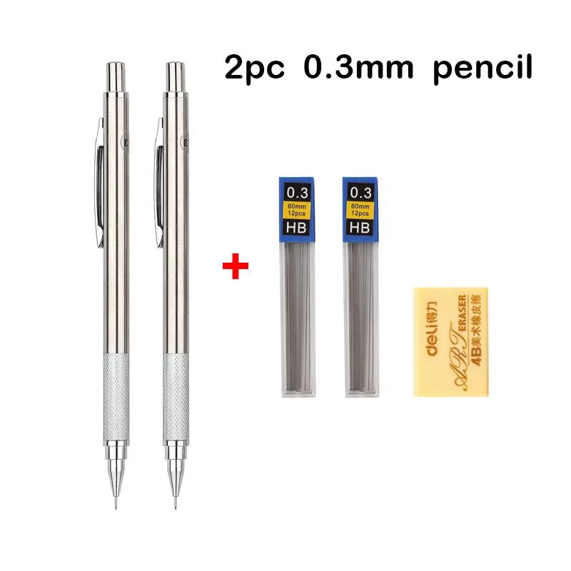 Professional Full Metal Mechanical Pencil Set For Drawing Drafting And Writing 19