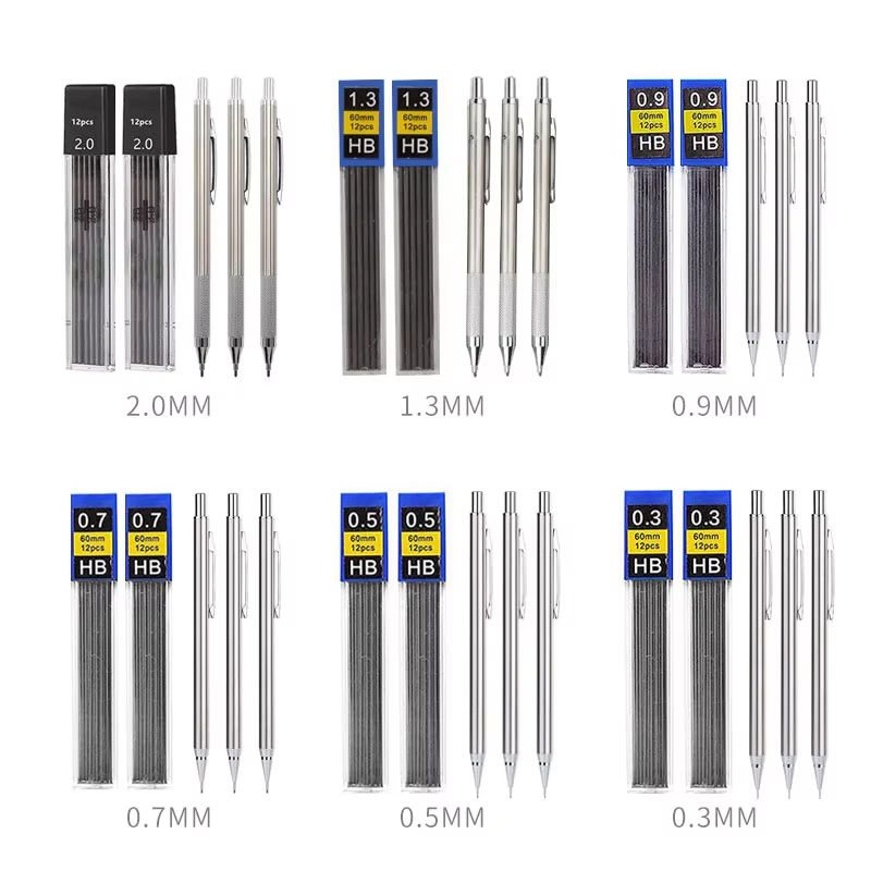 Professional Full Metal Mechanical Pencil Set For Drawing Drafting And Writing 4