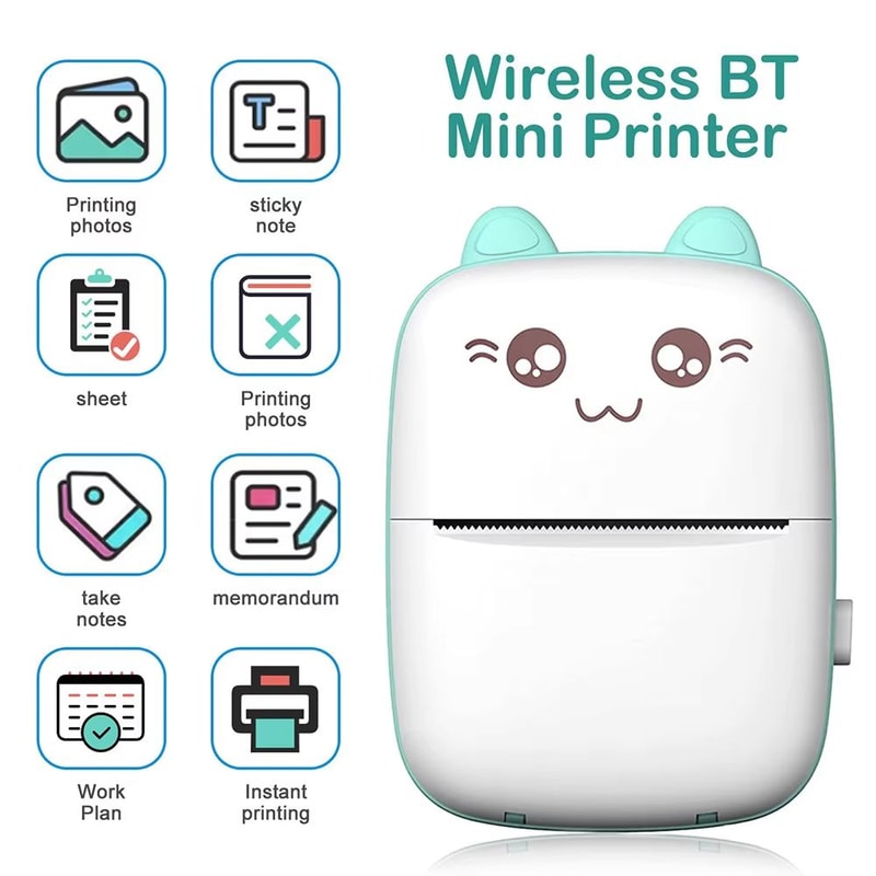 Portable Mini Bluetooth Printer For Photos Notes Labels And Stickers 1