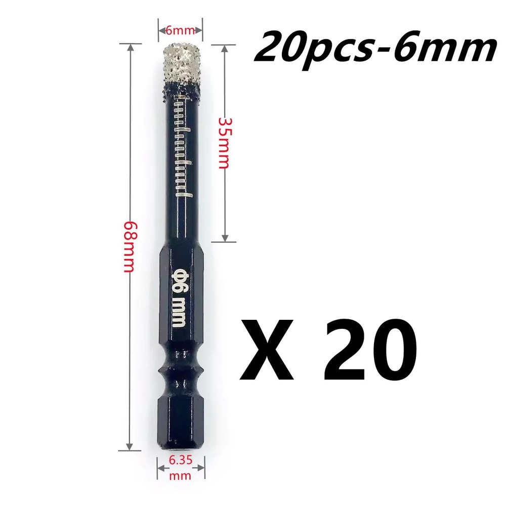 Brazed Diamond Tile Drill Bit With 14in Hex Shank For Clean Holes In Ceramic And Porcelain 16
