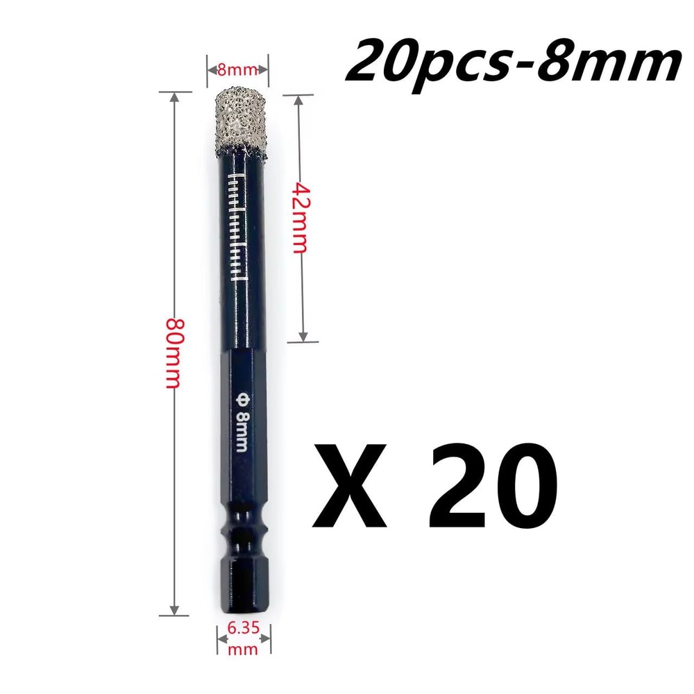 Brazed Diamond Tile Drill Bit With 14in Hex Shank For Clean Holes In Ceramic And Porcelain 17