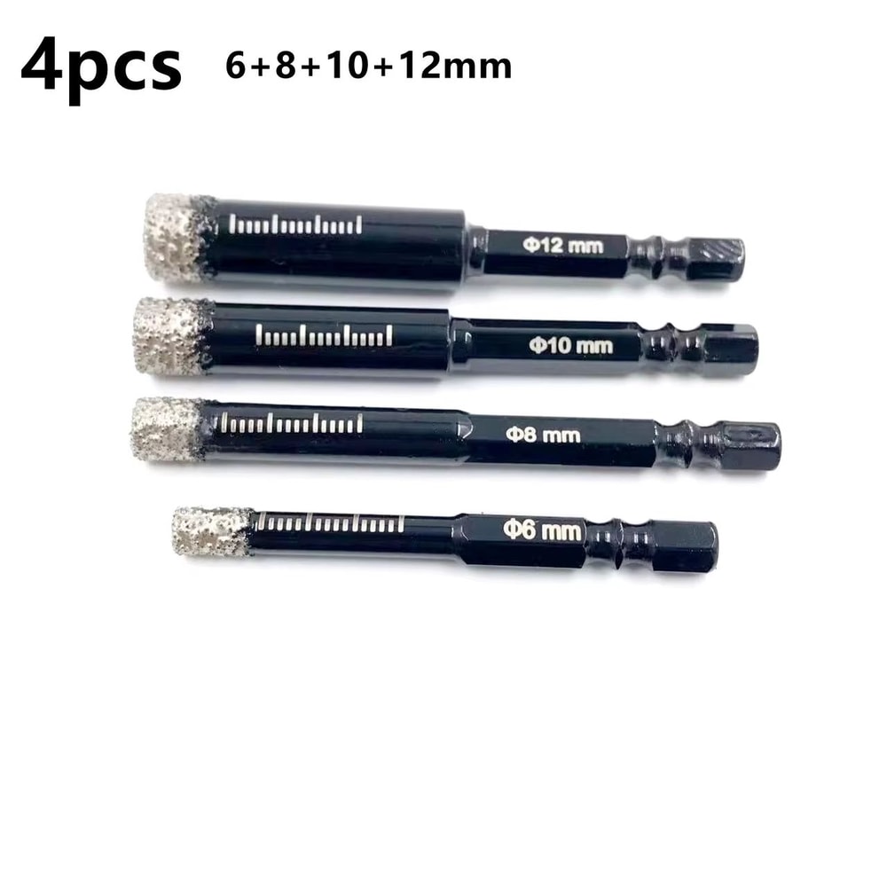 Brazed Diamond Tile Drill Bit With 14in Hex Shank For Clean Holes In Ceramic And Porcelain 18