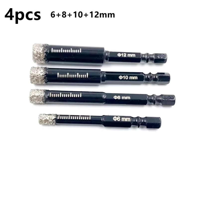 Brazed Diamond Tile Drill Bit With 14in Hex Shank For Clean Holes In Ceramic And Porcelain 18