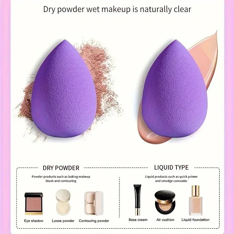 12Piece Makeup Sponge Set Soft Cosmetic Puff Set For Foundation Powder And Blush 4