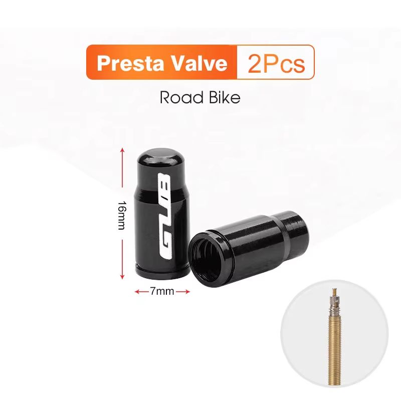 2Piece Bicycle Valve Caps CNC Aluminum Dustproof Covers For Presta And Schrader 10