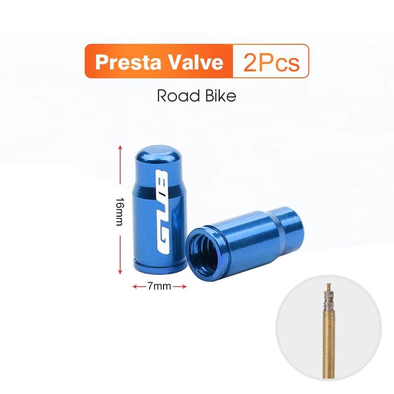 2Piece Bicycle Valve Caps CNC Aluminum Dustproof Covers For Presta And Schrader 13