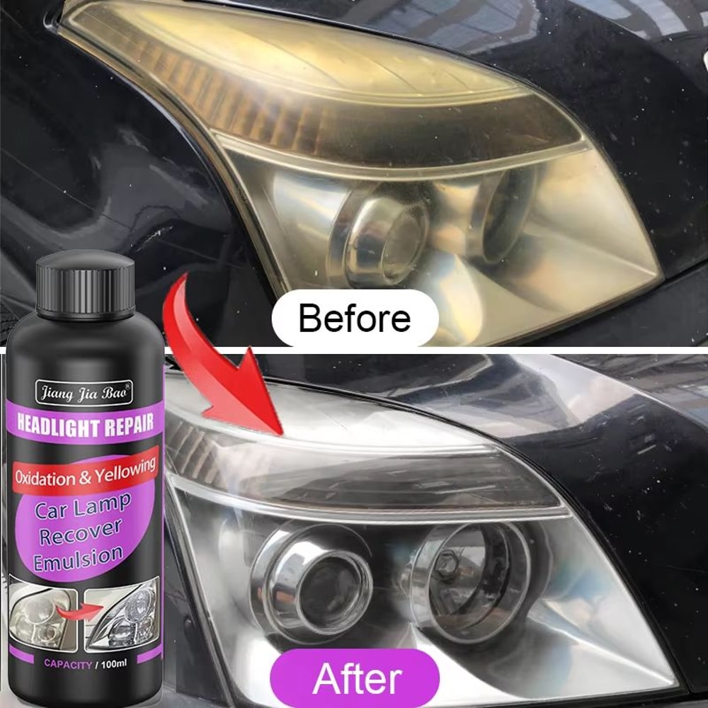 Car Headlight Restoration Polishing Kit For Scratch Removal And Anti Oxidation Shine 1