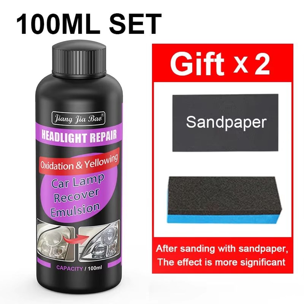 Car Headlight Restoration Polishing Kit For Scratch Removal And Anti Oxidation Shine 8