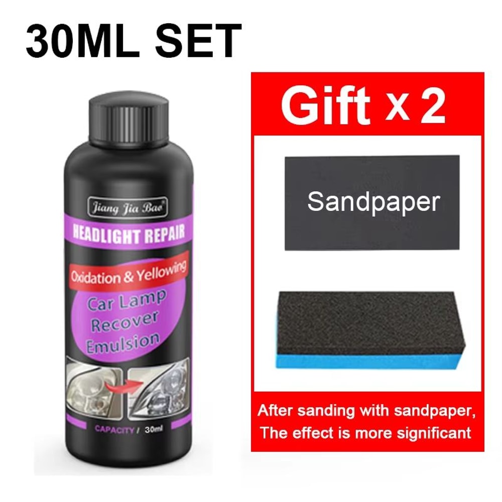 Car Headlight Restoration Polishing Kit For Scratch Removal And Anti Oxidation Shine 12