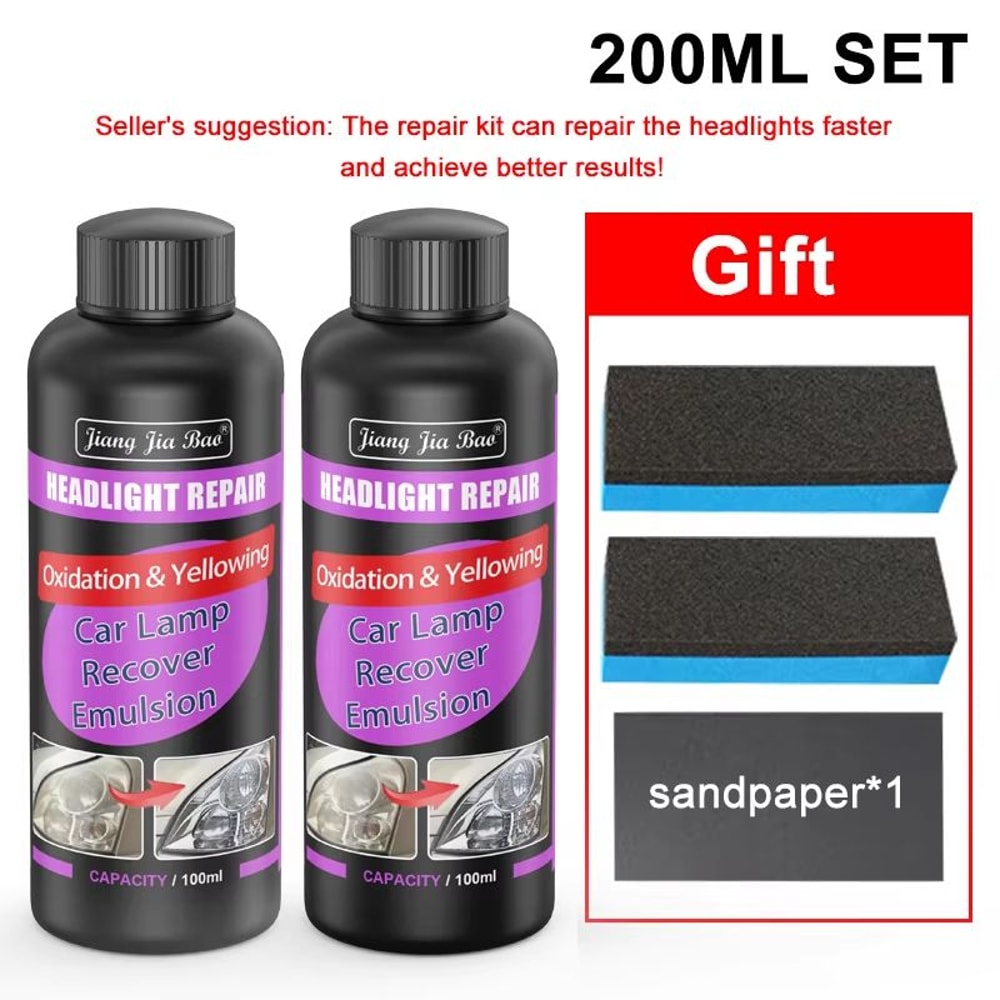 Car Headlight Restoration Polishing Kit For Scratch Removal And Anti Oxidation Shine 14