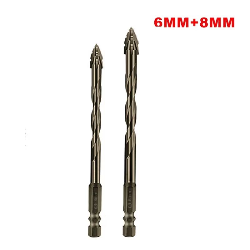 HighPerformance FourEdged Serrated Eccentric Tile Drill Bit For Ceramic Glass Marble Concrete Stain 11