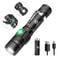 HighPower Zoomable LED Flashlight With USB Rechargeable Battery And 4 Lighting Modes 0