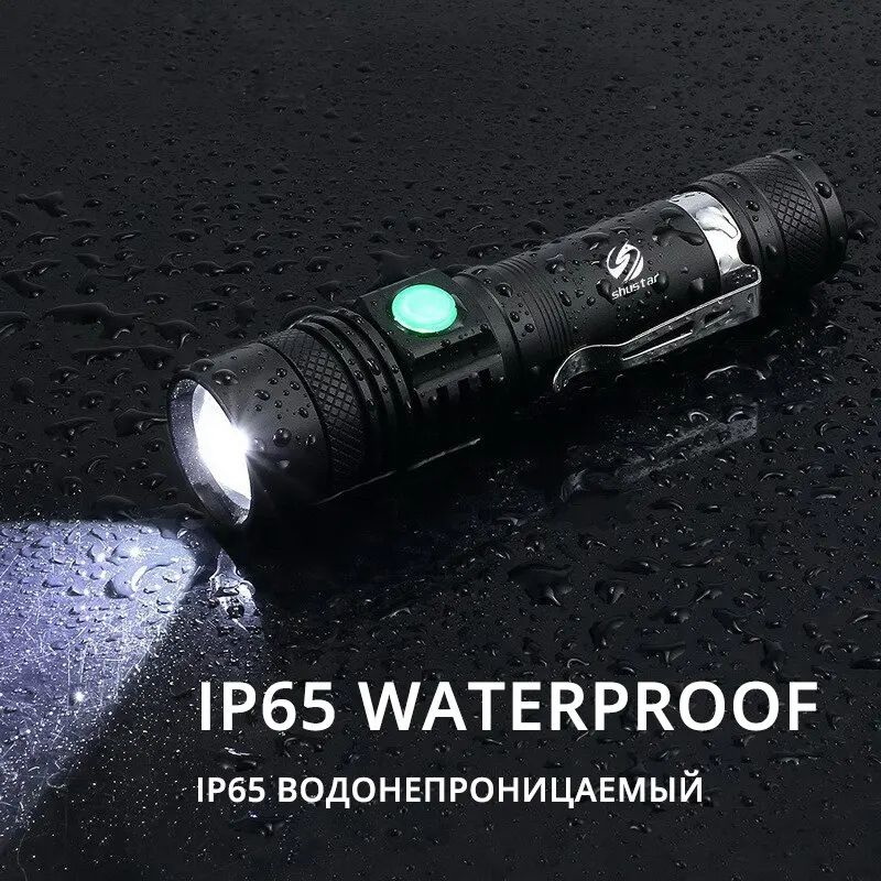 HighPower Zoomable LED Flashlight With USB Rechargeable Battery And 4 Lighting Modes 4