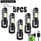 USB Rechargeable Mini COBXPE LED Flashlight With Zoomable Beam And 3 Modes 10