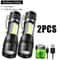 USB Rechargeable Mini COBXPE LED Flashlight With Zoomable Beam And 3 Modes 8