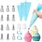 Silicone Piping Bags And Stainless Steel Piping Tips Cake Decorating Kit 9