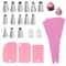 Silicone Piping Bags And Stainless Steel Piping Tips Cake Decorating Kit 10