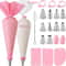Silicone Piping Bags And Stainless Steel Piping Tips Cake Decorating Kit 12