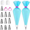 Silicone Piping Bags And Stainless Steel Piping Tips Cake Decorating Kit 8