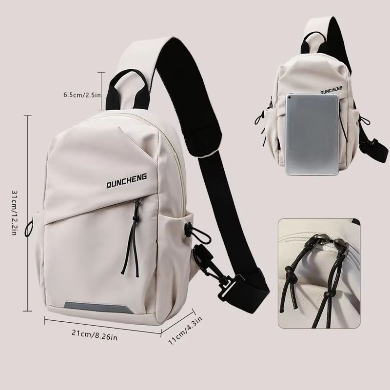 Lightweight Crossbody Chest Bag With Tablet Pocket For Sports Travel 4