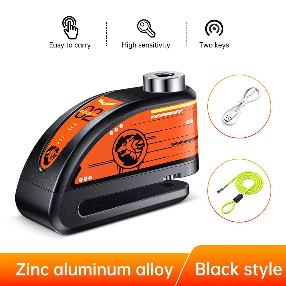 Anti Theft Motorcycle Disc Brake Lock With 120dB Alarm Waterproof Security 20