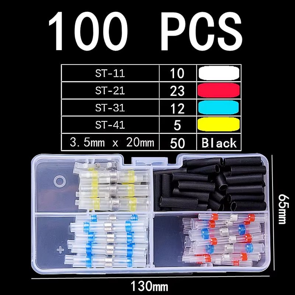 Waterproof Heat Shrink Solder Connector Terminals For Electrical Wiring 17