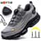 Mens Rotating Button Safety Shoes AntiSmash And AntiPuncture Protective Boots 0
