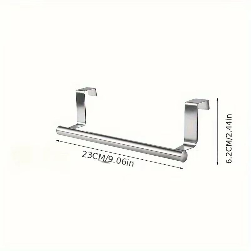 Stainless Steel OverDoor Towel Rack NoDrill Hanging Bar For Bathroom And Kitchen 6