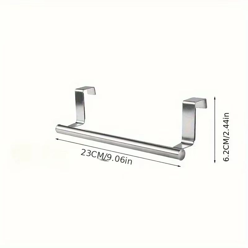 Stainless Steel OverDoor Towel Rack NoDrill Hanging Bar For Bathroom And Kitchen 6