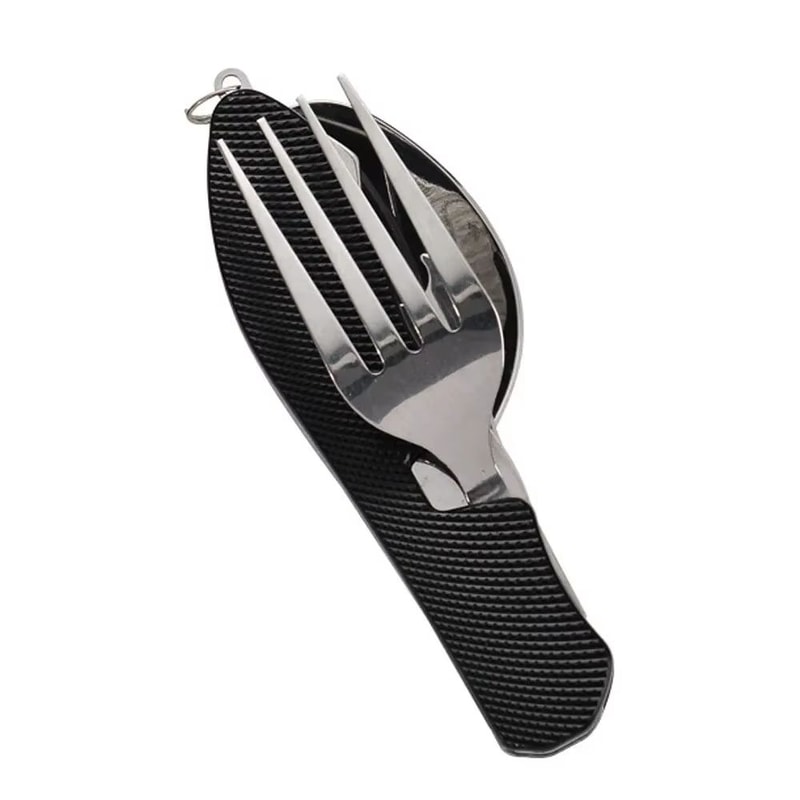 Foldable Camping Utensil Set MultiFunctional Knife Fork Spoon Outdoor Travel 6