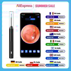 kerui smart ear wax removal kit with 5mp hd camera and light endoscope otoscope