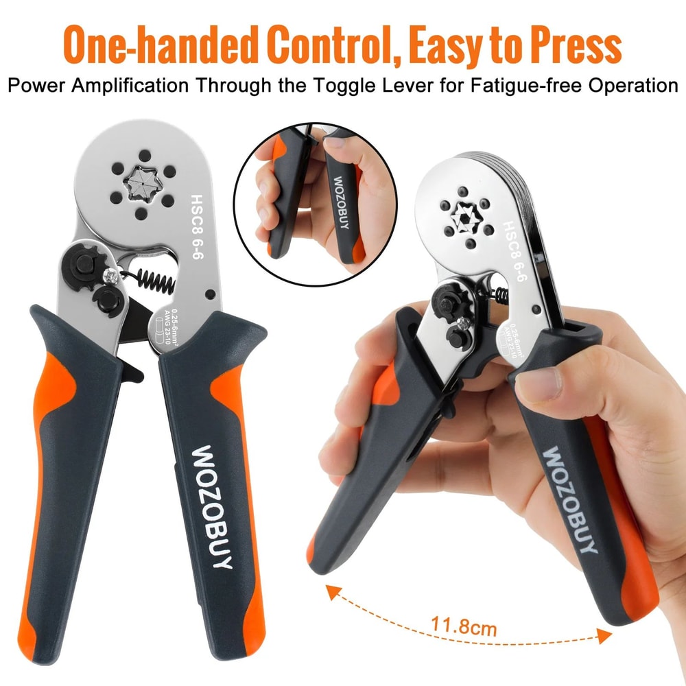 HSC8 Mini Ferrule Crimping Tool Pliers For Electrical Wire Terminals AWG 237 AWG 2310 3