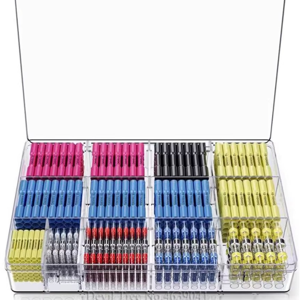 WOZOBUY Waterproof HeatShrink Wire Connectors SST21 AWG 2218 SolderSeal Butt Splice Terminals 8