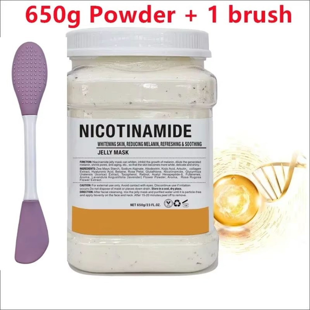 650g Chamomile Hyaluronic Acid Facial Moisturizing Jelly Mask Powder With Silicone Brush 4