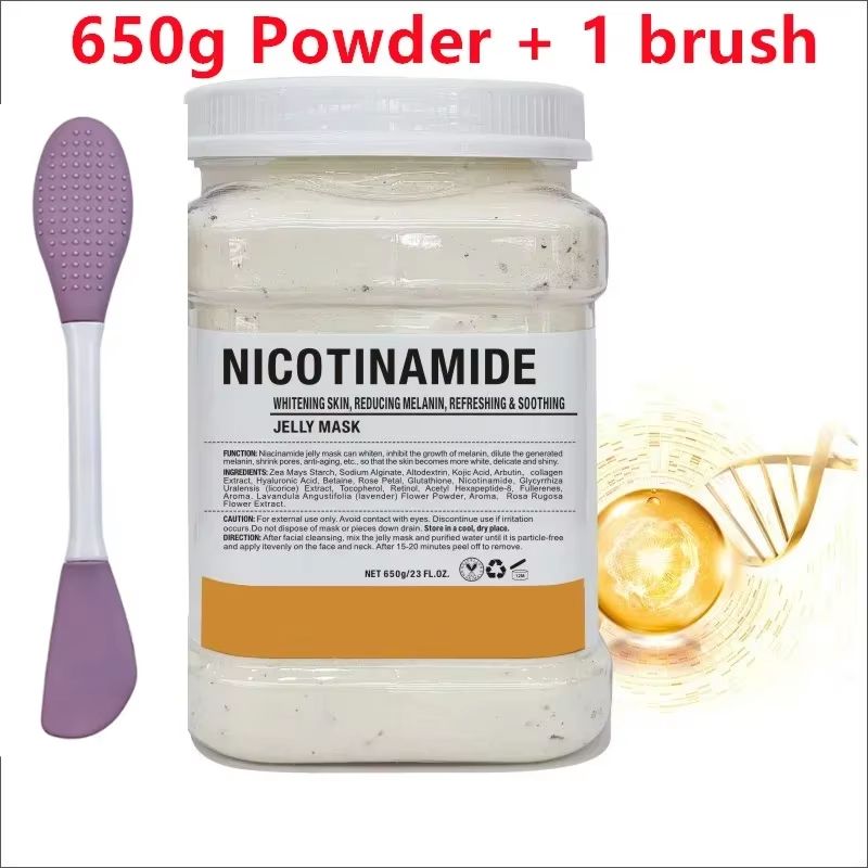 650g Chamomile Hyaluronic Acid Facial Moisturizing Jelly Mask Powder With Silicone Brush 4