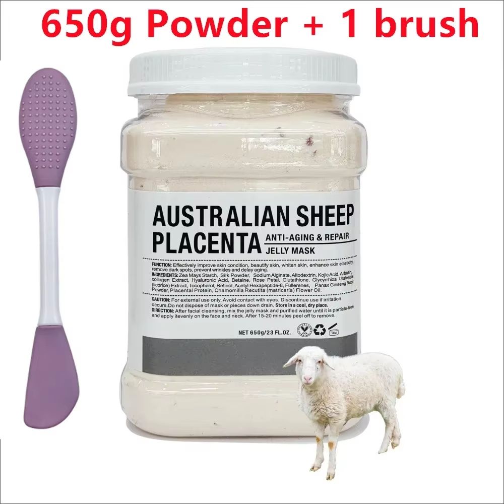 650g Chamomile Hyaluronic Acid Facial Moisturizing Jelly Mask Powder With Silicone Brush 12