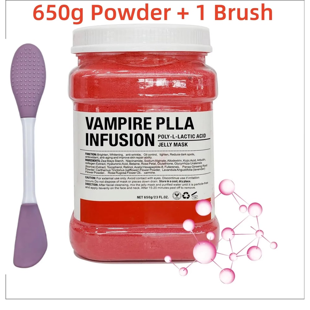 650g Chamomile Hyaluronic Acid Facial Moisturizing Jelly Mask Powder With Silicone Brush 13